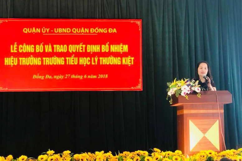 Cô giáo Hiệu trưởng Hoàng Thị Bích Nga