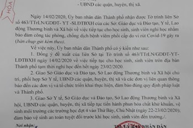 Cv số 494/UBND-KGVX của UBND TP Hà Nội
