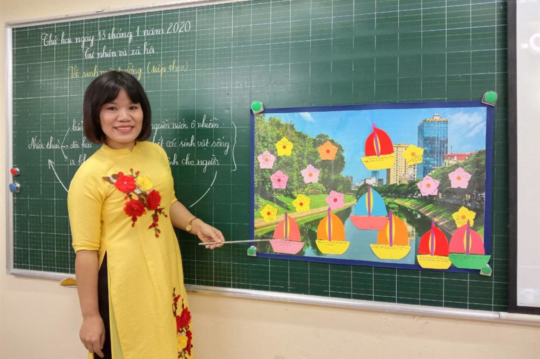 Cô giáo Hoàng Thị Hảo - GVCN lớp 3A1 đạt giải Nhất Hội thi GVDG cấp Quận