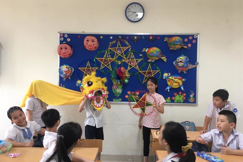 Không khí Tết Trung thu của các con học sinh lớp 4A1