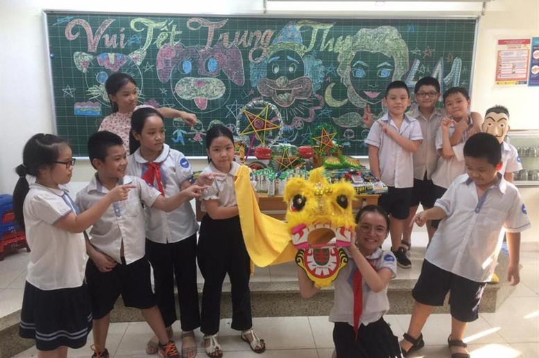 Không khí Tết Trung thu của các con học sinh lớp 4A1