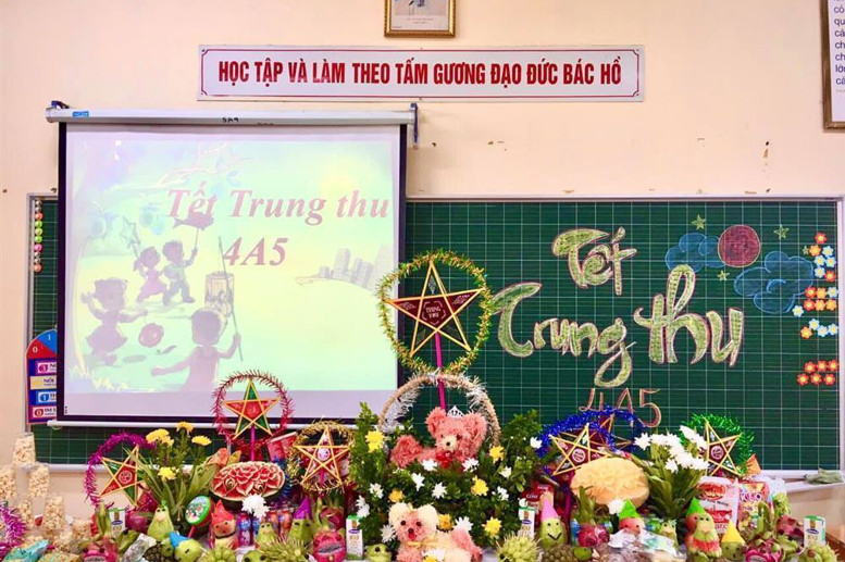 Không khí Tết Trung thu của các con học sinh lớp 4A5
