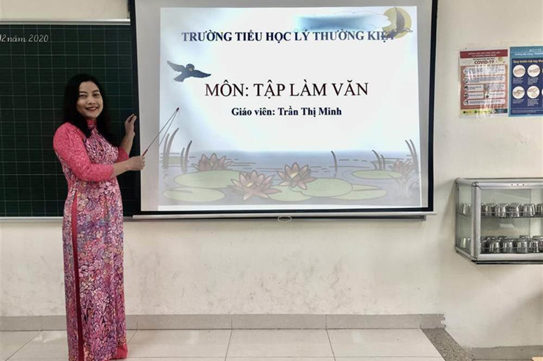 Cô giáo Trần Thị Minh (GVCN 4A3) đạt giải Ba GVDG Cấp Quận