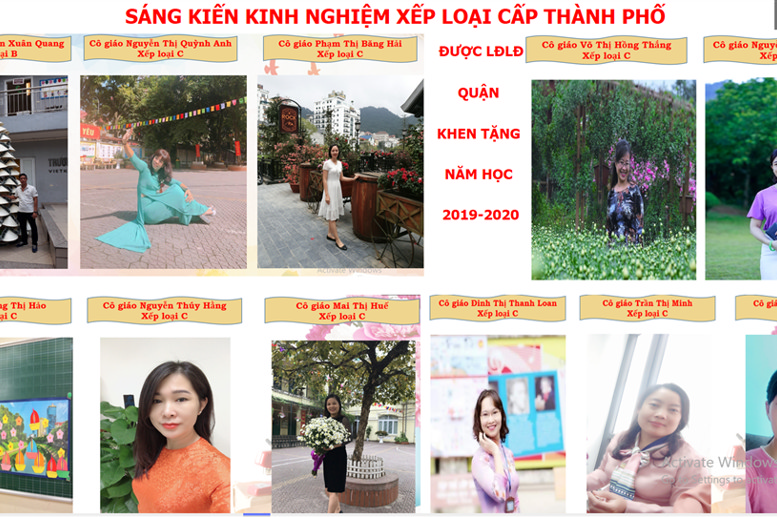 11 SKKN cấp Thành phố năm học 2019 - 2020 được LĐLĐ Quận Đống Đa khen thưởng