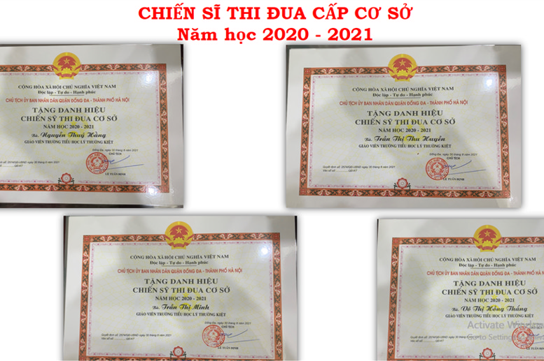 Khen thưởng CSTĐ năm học 2020 - 2021