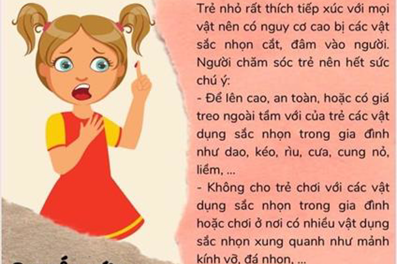 Phòng tránh vật sắc nhọn cắt, đâm cho trẻ